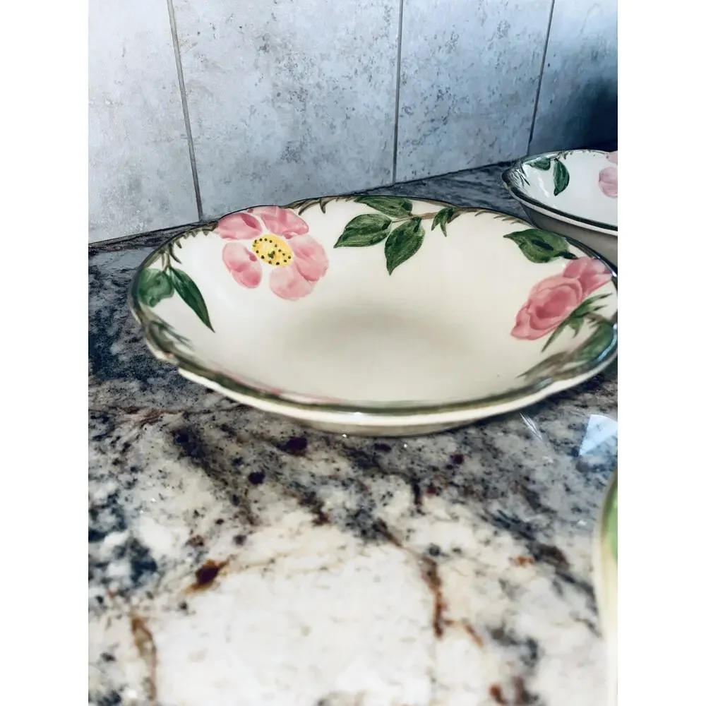 Franciscan Desert Rose Cereal Bowl Lot of 4 1947 Hand Decorated USA Backstamp
